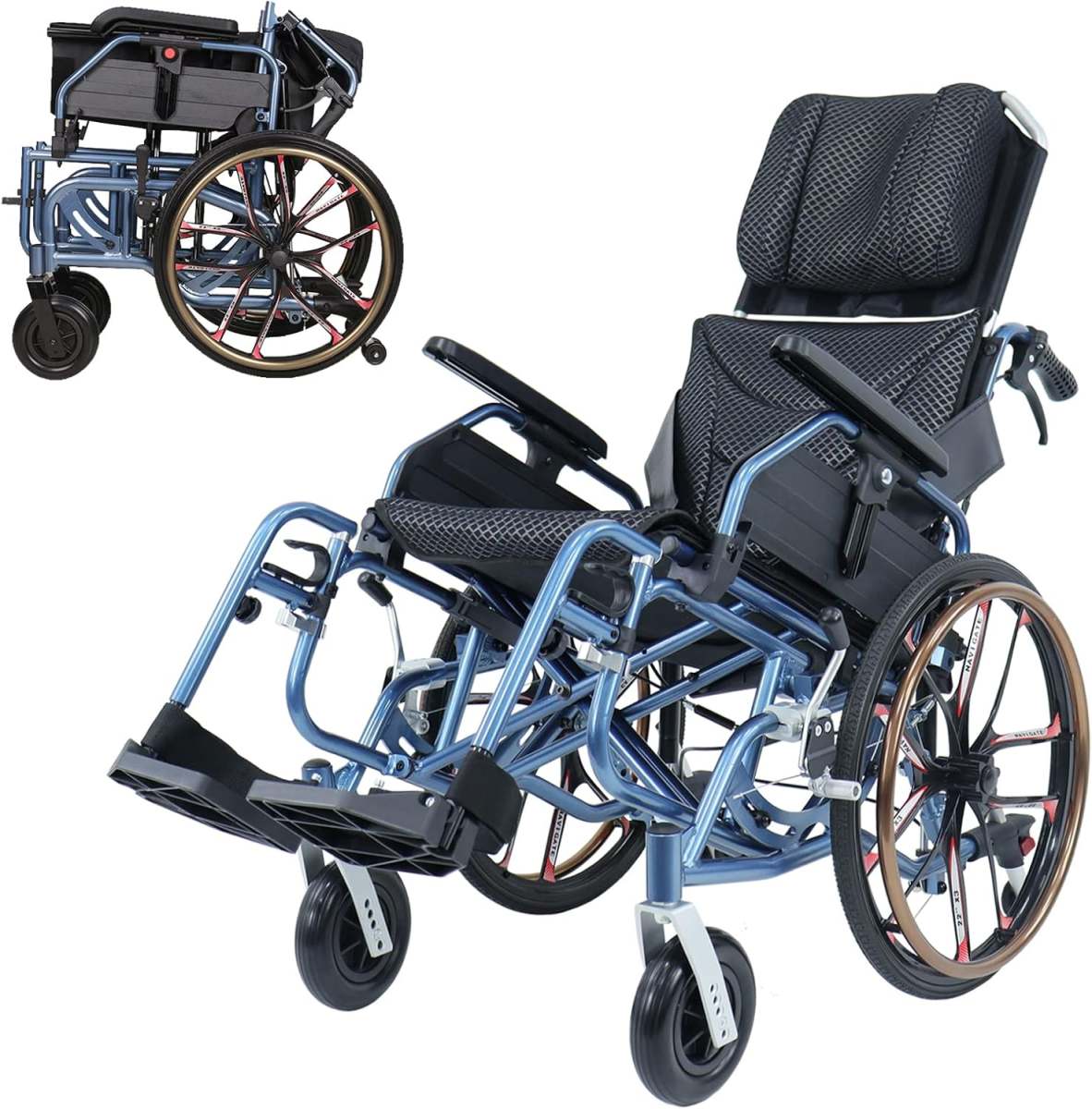 Folding Reclining Wheelchair